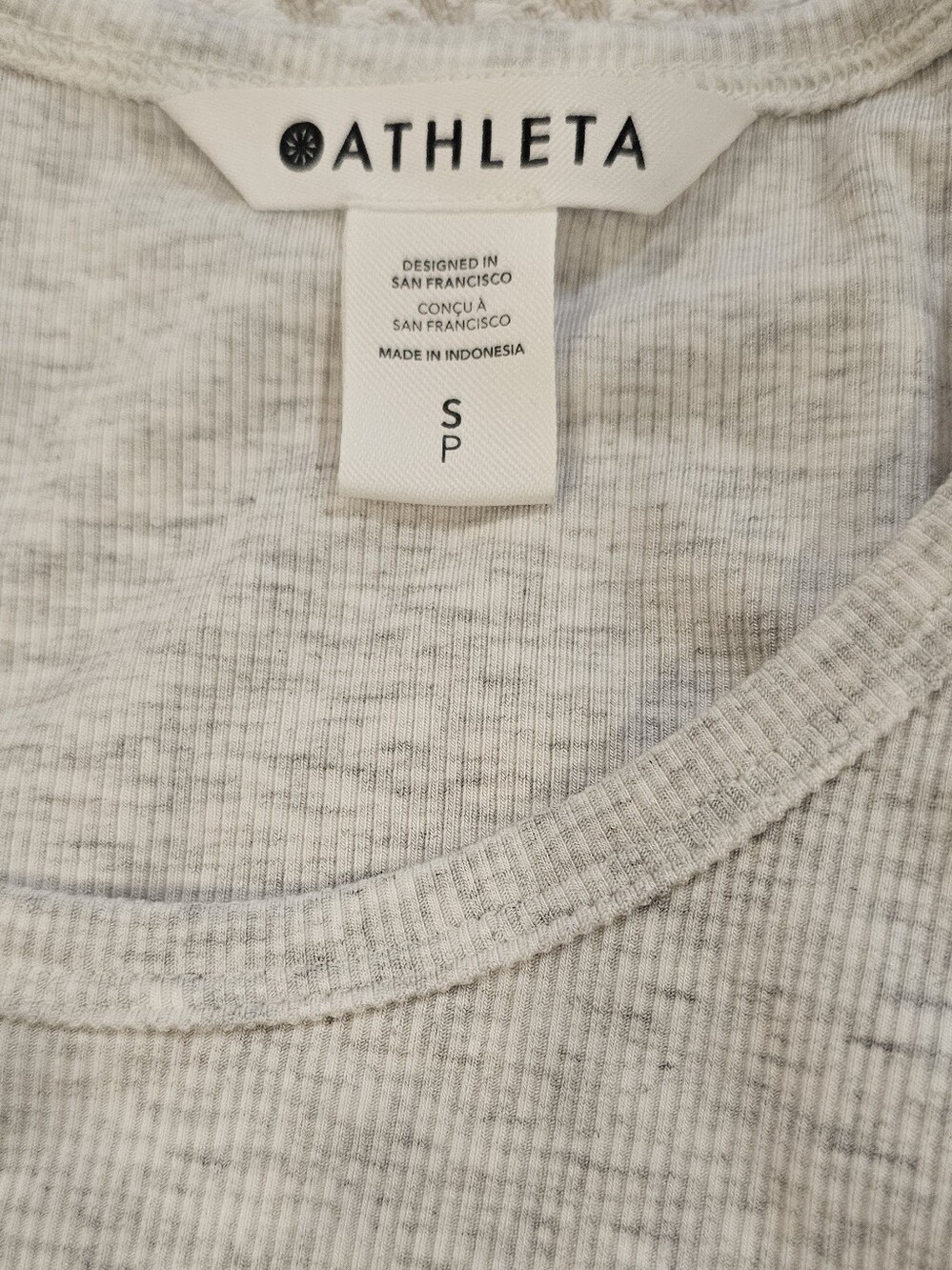 Athleta Heathered Ribbed Tank Top - Light Heather Gray